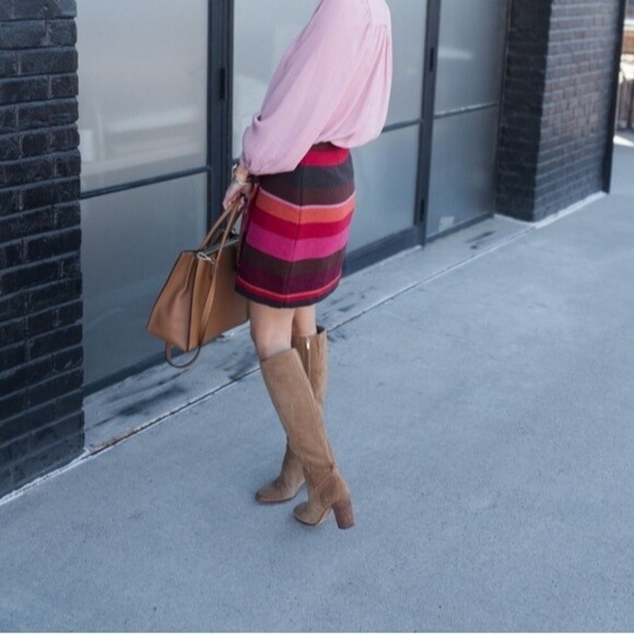 NWT Loft Striped A-Line Wrap Skirt - Picture 3 of 11